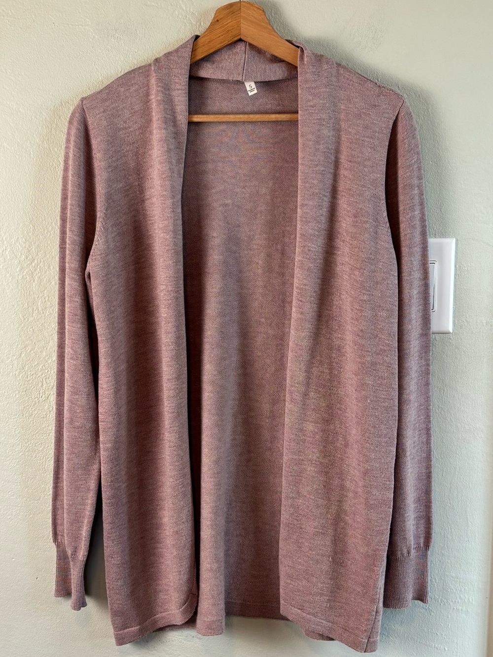Bundle 2/$30! Ella Moss Dusty Mauve Open-Front Long Cardigan S Knit Cozy
